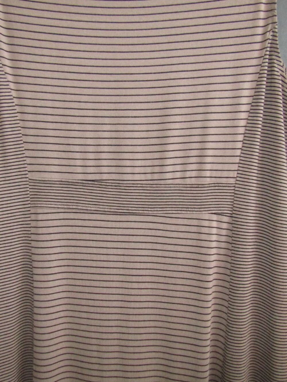 Habitat Clothes To Live In Dress L Mocha Black Stripe Sleeveless Pockets Artsy - Picture 8 of 12